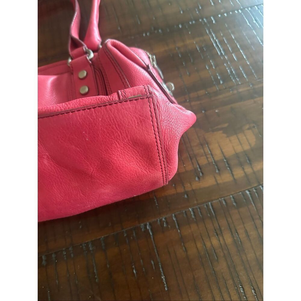 Vintage fossil pink leather satchel tote wallet birds Marlow - Picture 5 of 16